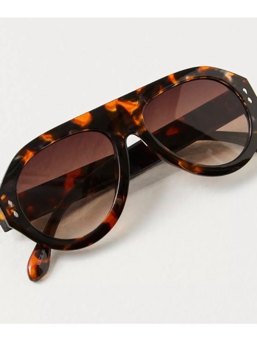 Free People Cruise Aviator Tortoiseshell sunglasses